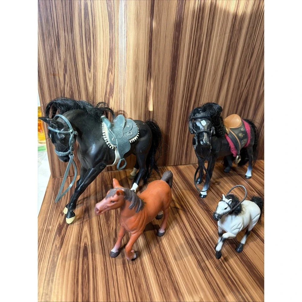 Vintage Model Horse Lot Breyer Kid Kore Marchon Horses Ponies & Tack 6 Pc‎